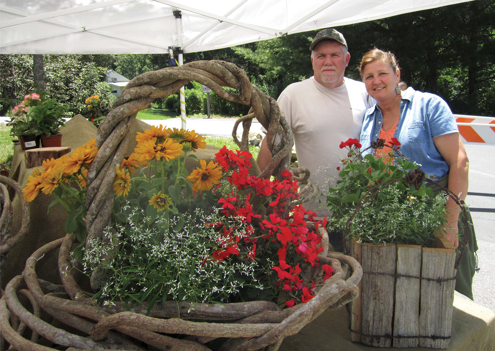 village-square-craft-show-highlands-nc-flowers