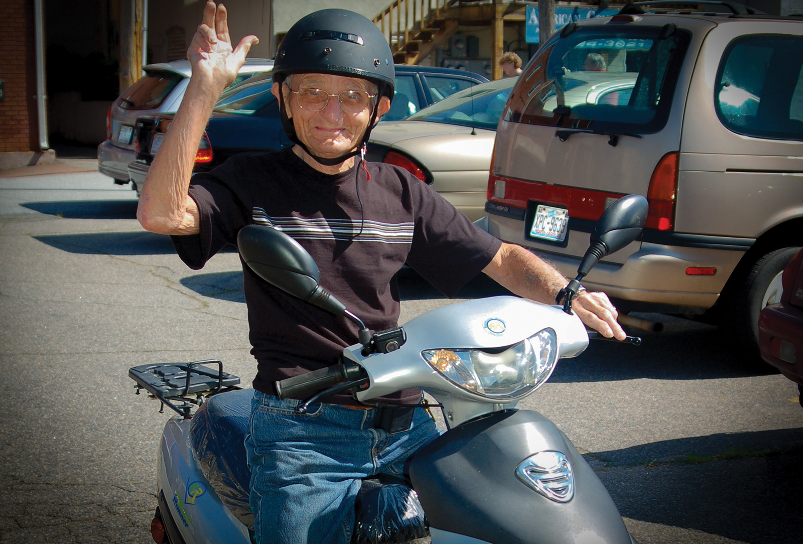 Bobby on his scooter copy