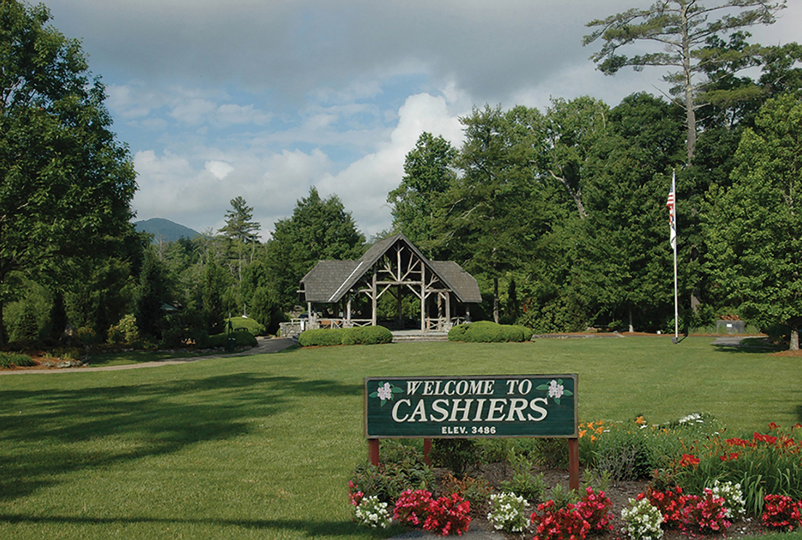 The Village Green Cashiers NC Sign