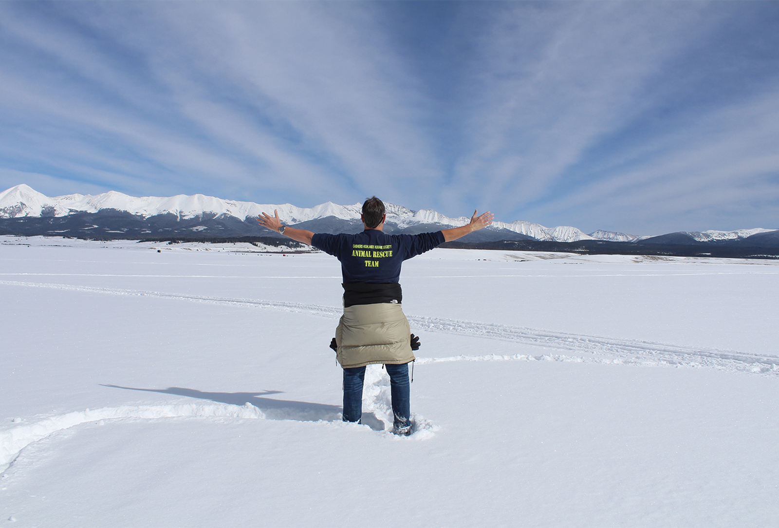 CHHS Executive Director David Stroud stands in awe of the natural beauty at Taylor Canyon Reservoir near Crested Butte, Colorado.