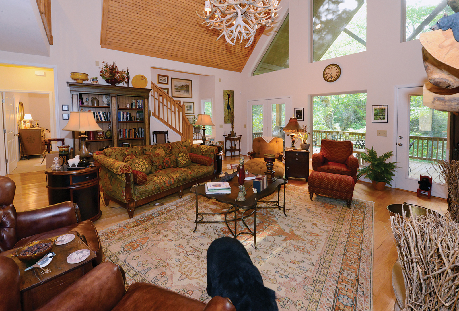 Home for sale, living room, Highlands NC