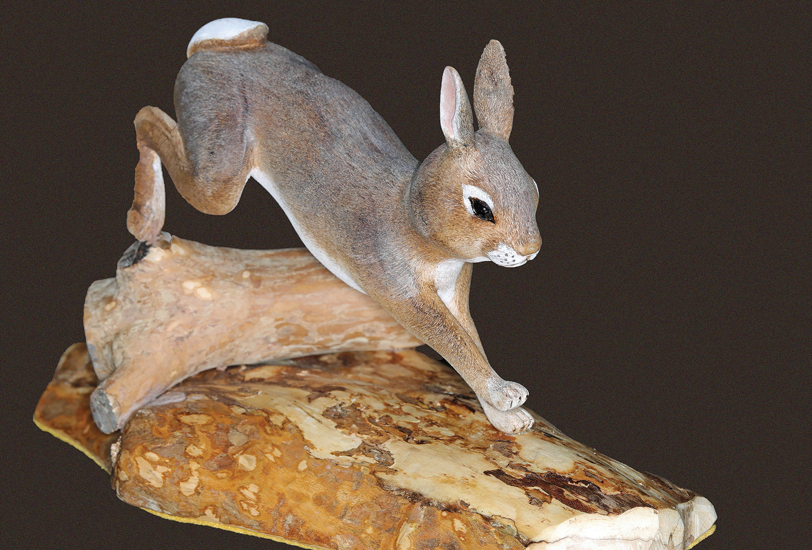 highlands nc feature artist carver Daniel Bolick rabbit