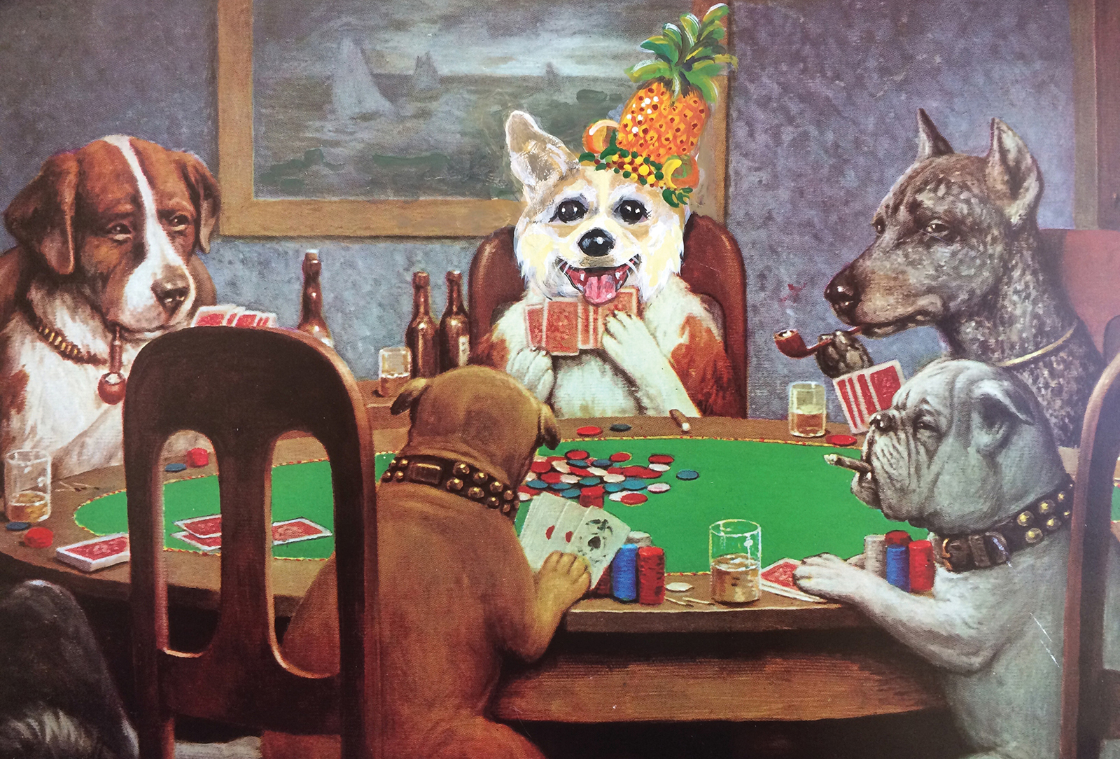 highlands cashiers nc artist donna rhodes dog poker