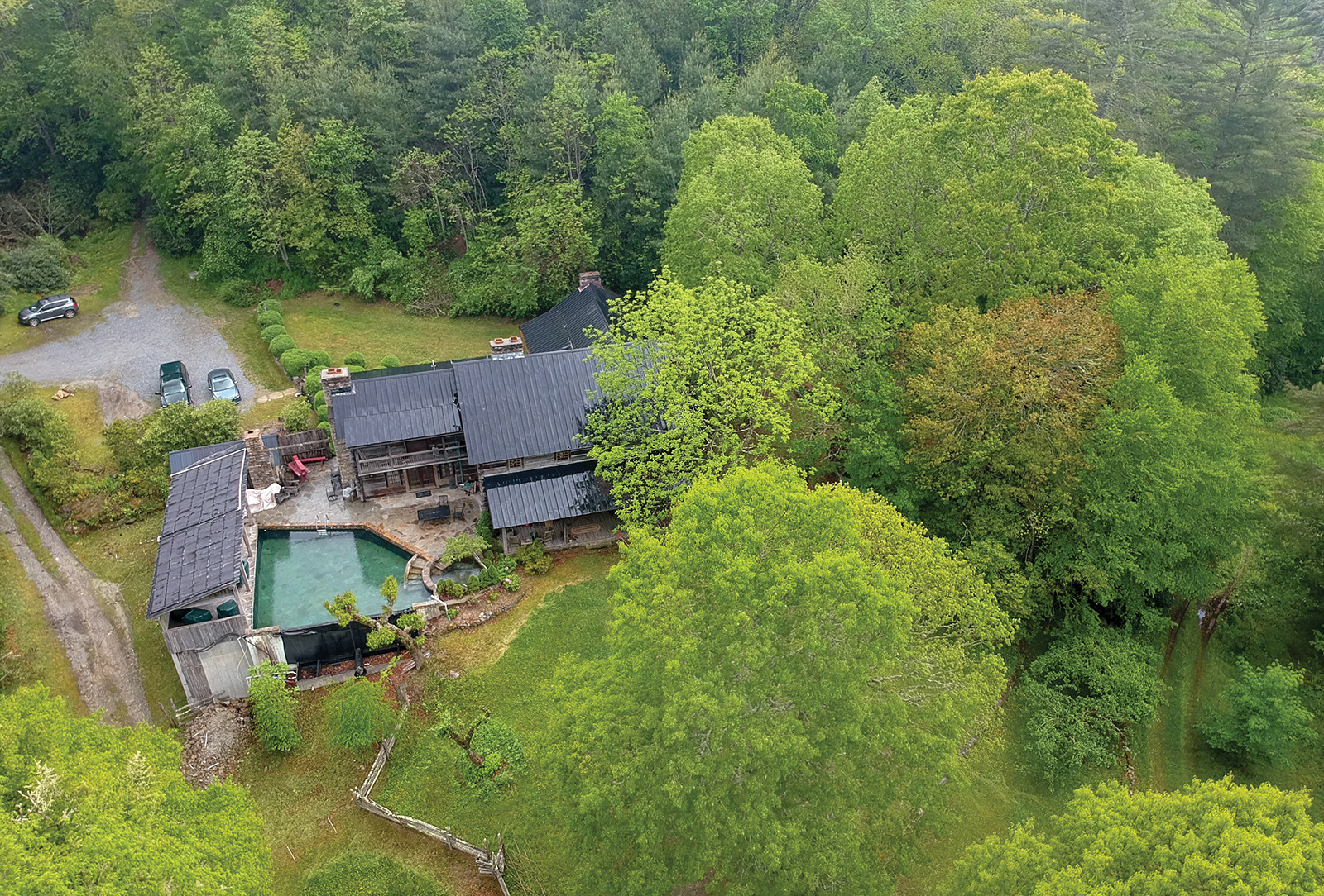 highlands nc home for sale aerial