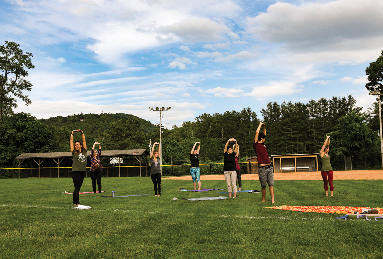 highalnds nc free yoga baseball field