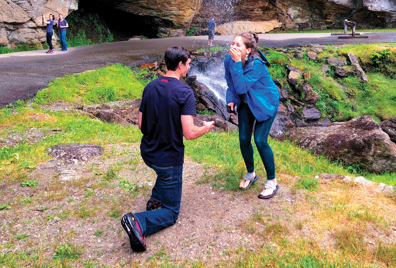 highlands nc bridal veil proposal