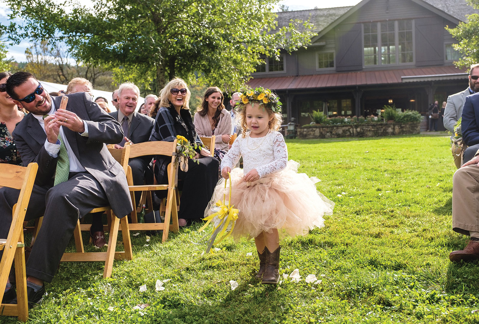 cashiers nc lonesome valley wedding flower girl