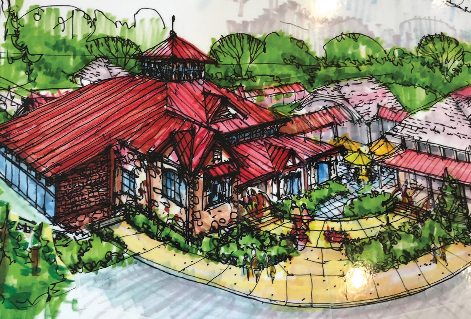 cashiers nc village green drawing