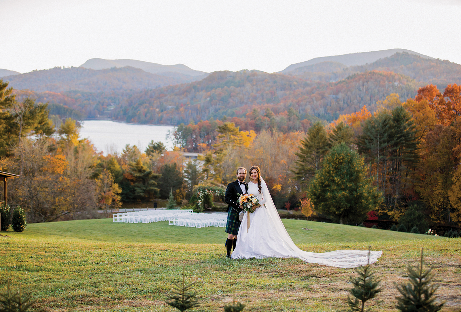 cashiers nc wedding sawyer plantation fall view