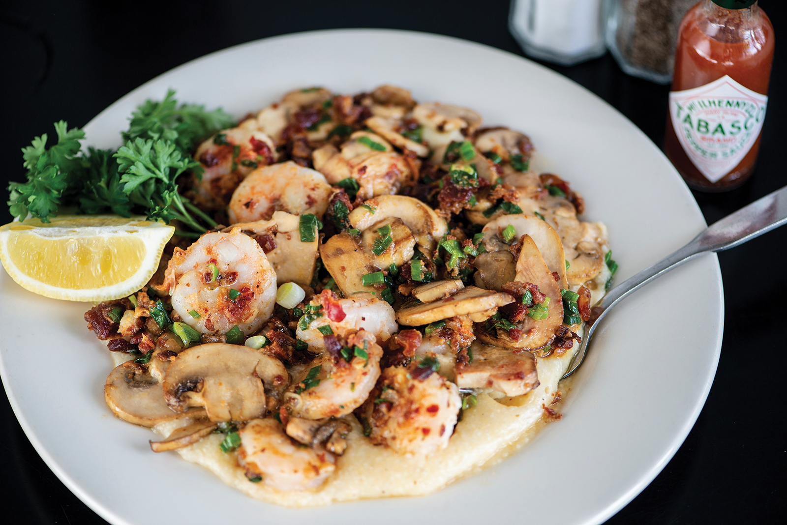 highlands nc half mile farm chef dinner shrimp