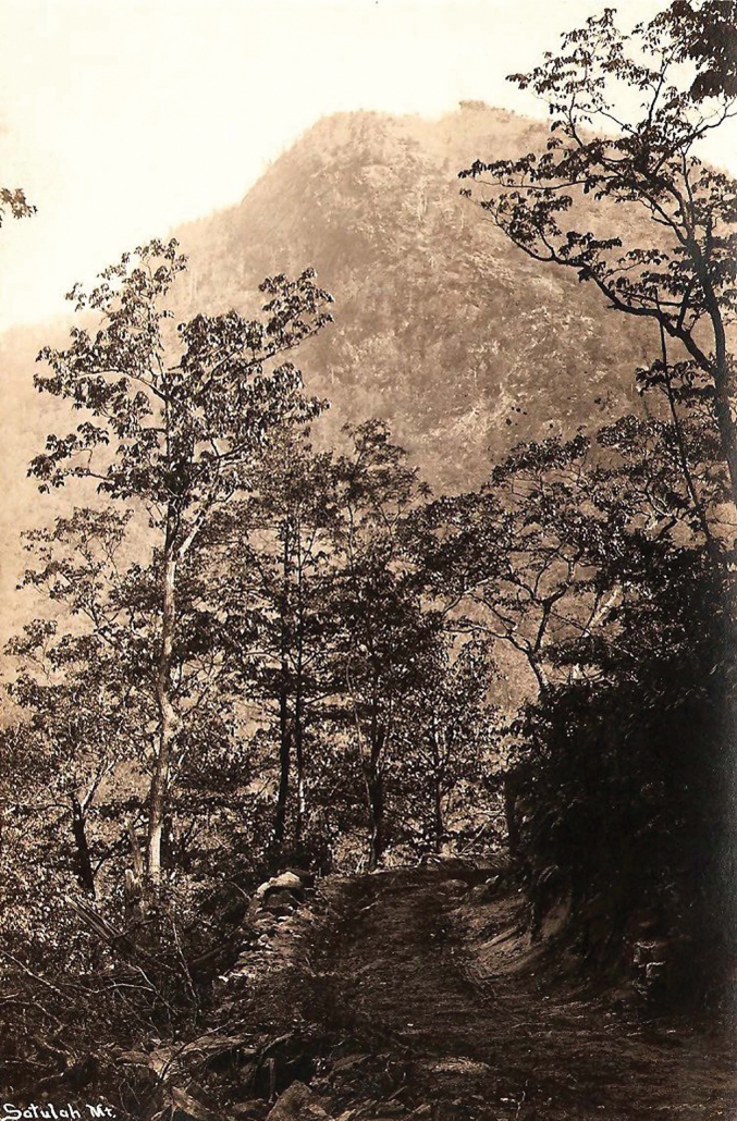 Photograph of Satulah Mountain in 1910 by Henry Scadin, courtesy of the Highlands Historical Society.