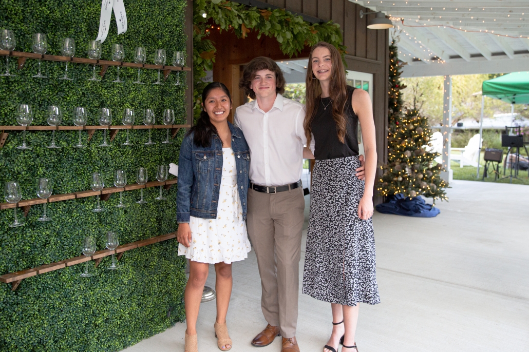 Three high school students shared remarks during the program, including (left to right) Esme Perez, Zach Russell, and Faith Taylor. These students represent members of the Class of 2022, Summit's inaugural senior class. The school's first-ever high school graduation is scheduled for May 21, 2022. 
