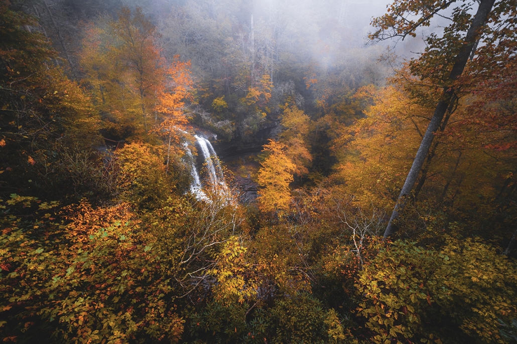 highlands-cashiers-nc-fall-ryan-karcher-waterfall-forrest